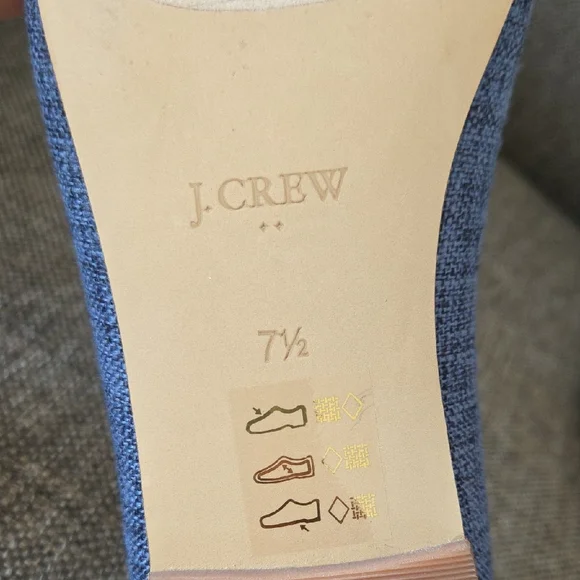 J. Crew Women's Navy Textured Flats - Picture 8 of 8
